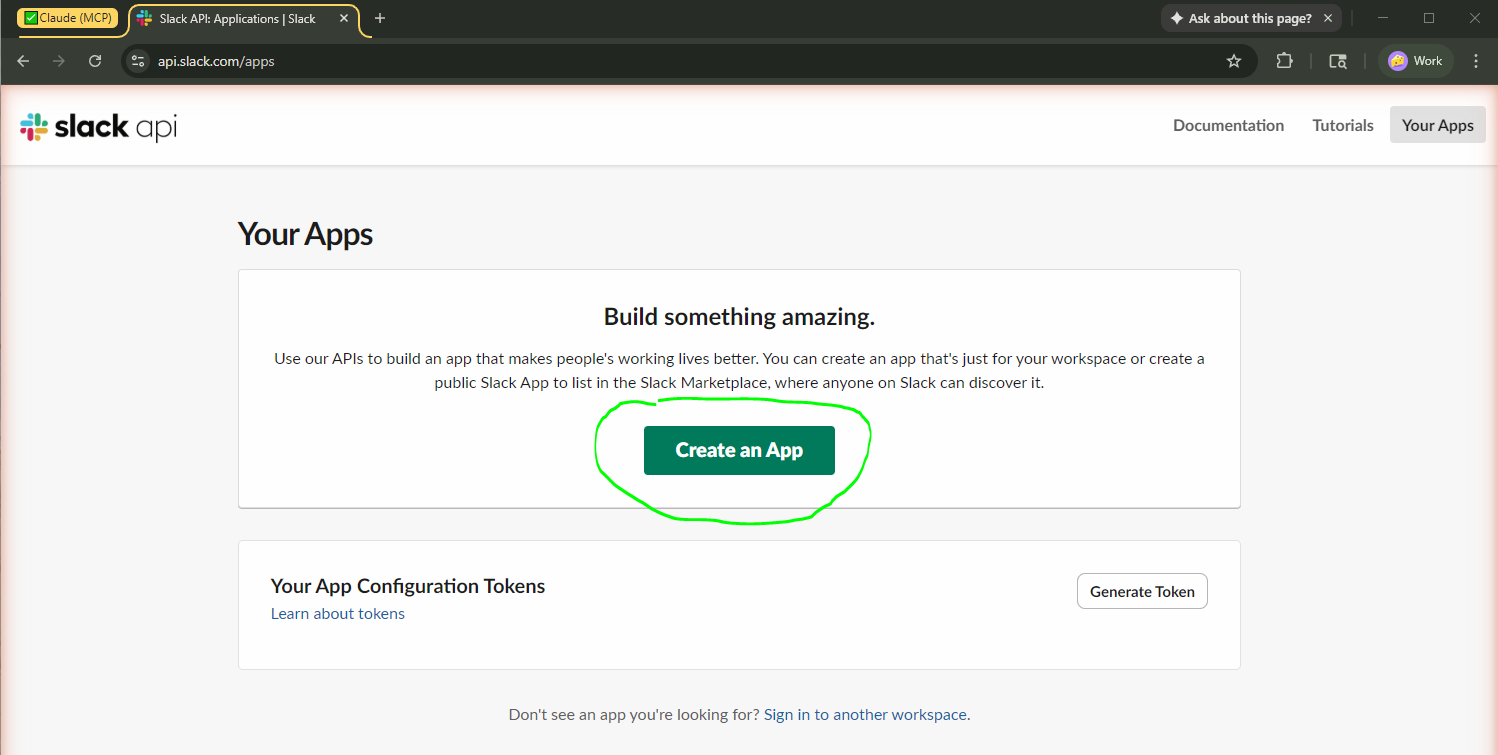 Create New App button